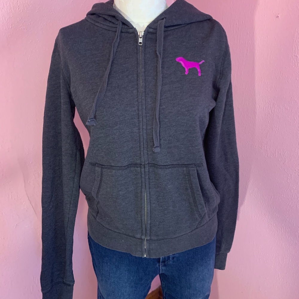 Vs Pink Jeweled Full Zip Hoodie!